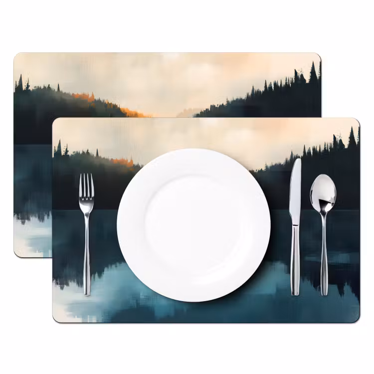 Tischset - Wälder - See - Kanu - Orange — 2