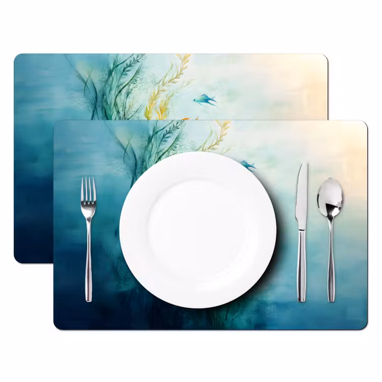 Tischset - Wasserpflanzen - Fische - Farbenfroh - Wasser — 2