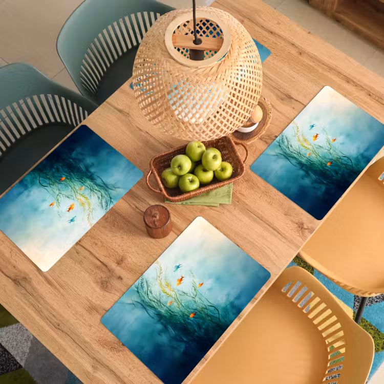 Tischset - Wasserpflanzen - Fische - Farbenfroh - Wasser — 3