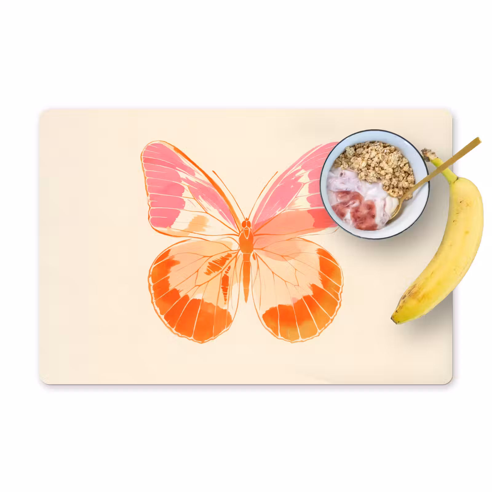 Tischset - Orange - Schmetterling - Minimalistisch — 1