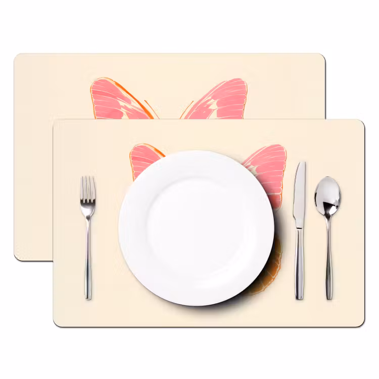 Tischset - Orange - Schmetterling - Minimalistisch — 2
