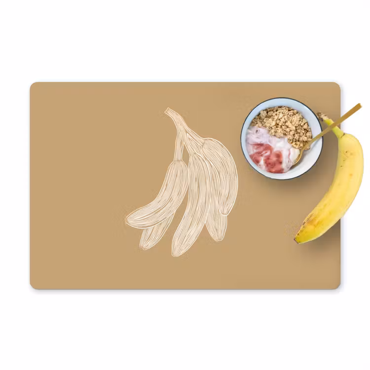 Tischset - Bananen - Beige - Strichzeichnung - Minimalistisch — 1