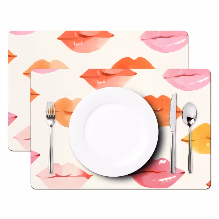 Tischset - Lippen - Bunt - Glänzend — 2