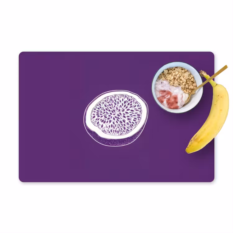 Tischset - Passionsfrucht - Samen - Lila - Minimalistisch — 1