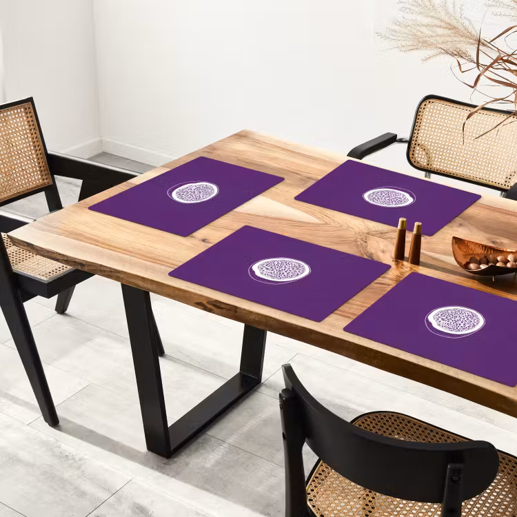 Tischset - Passionsfrucht - Samen - Lila - Minimalistisch — 4