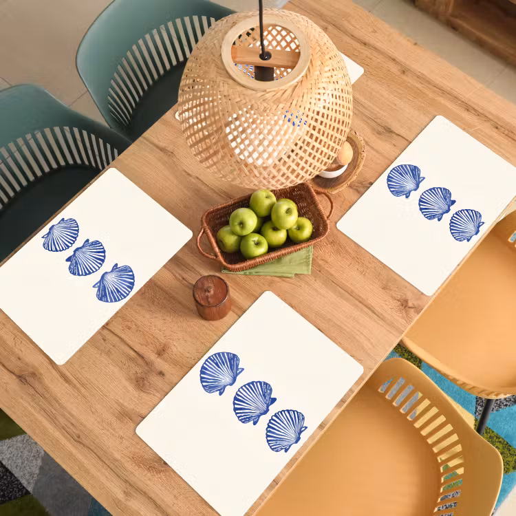 Tischset - Muscheln - Blau - Muster — 3