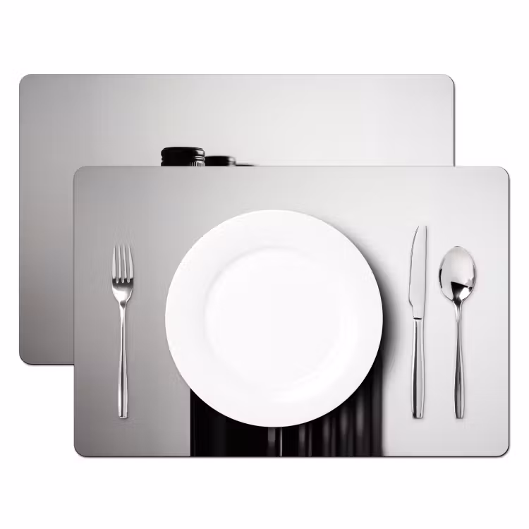 Tischset - Weinflaschen - Schwarz - Minimalistisch - 6 Stück — 2