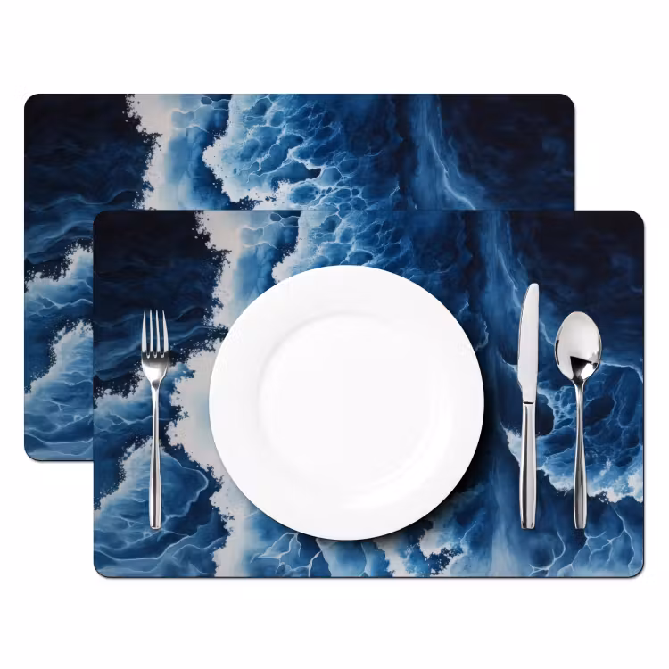 Tischset - Wellen - Blau - Schaumstoff — 2