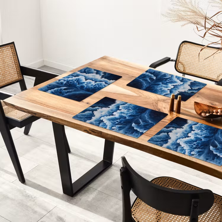 Tischset - Wellen - Blau - Schaumstoff — 4