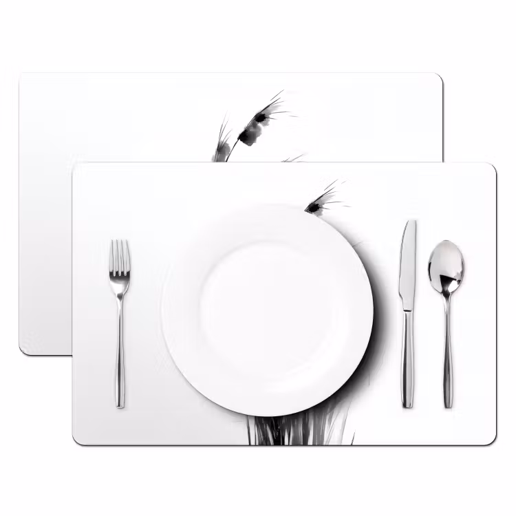 Tischset - Minimalistisch - Stängel - Weiß — 2