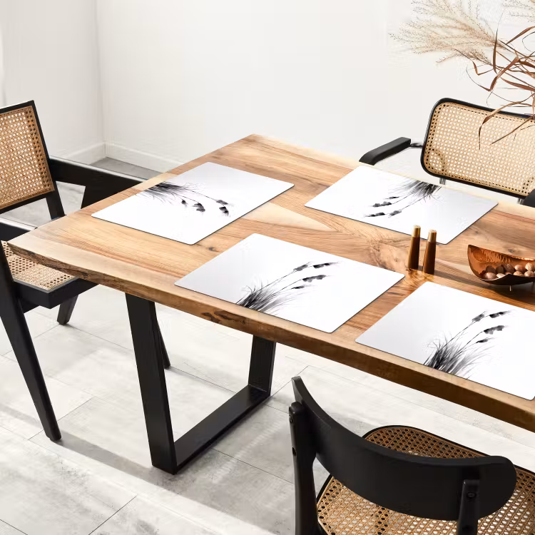 Tischset - Minimalistisch - Stängel - Weiß — 4