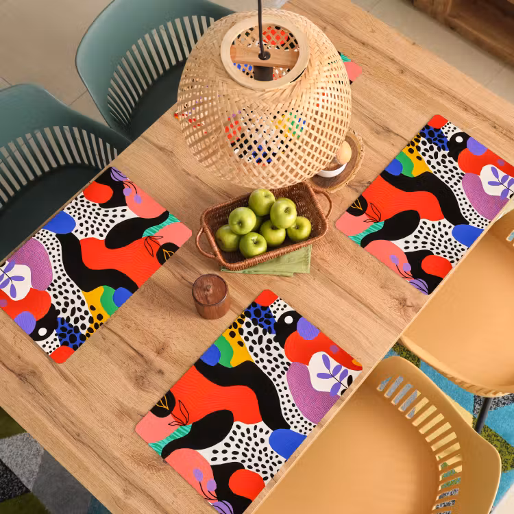 Tischset - Abstrakt - Formen - Farben - Punkte — 3