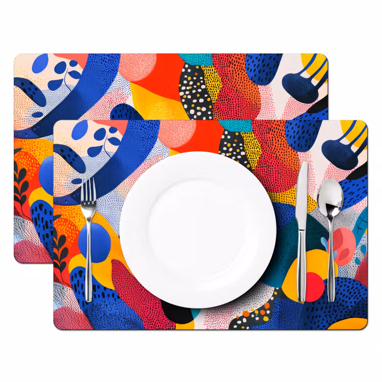 Tischset - Formen - Abstrakt - Punkte - Blau — 2
