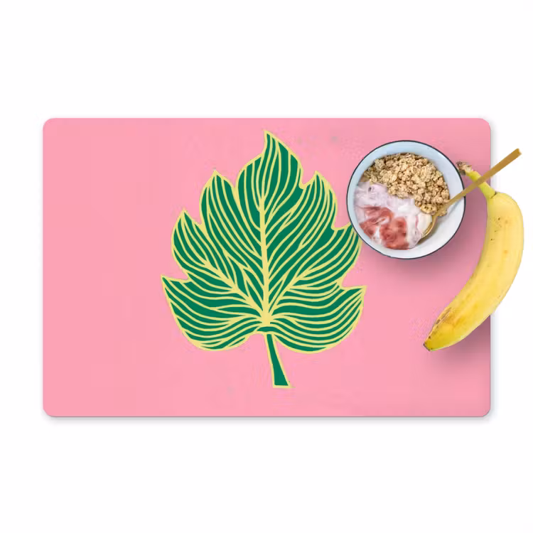 Tischset - Blatt - Grün - Illustration - Minimalistisch — 1