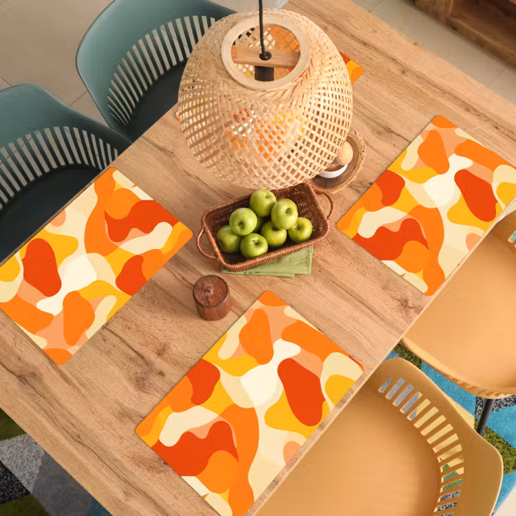Tischset - Abstrakt - Formen - Orange — 3