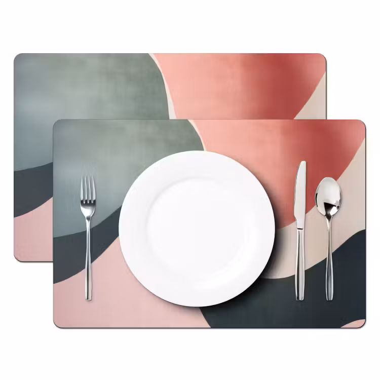 Tischset - Abstrakt - Wellen - Elegant - Rosa — 2