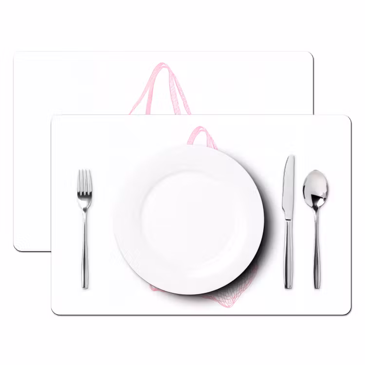Tischset - Netztasche - Rosa - Illustration - Limetten — 2