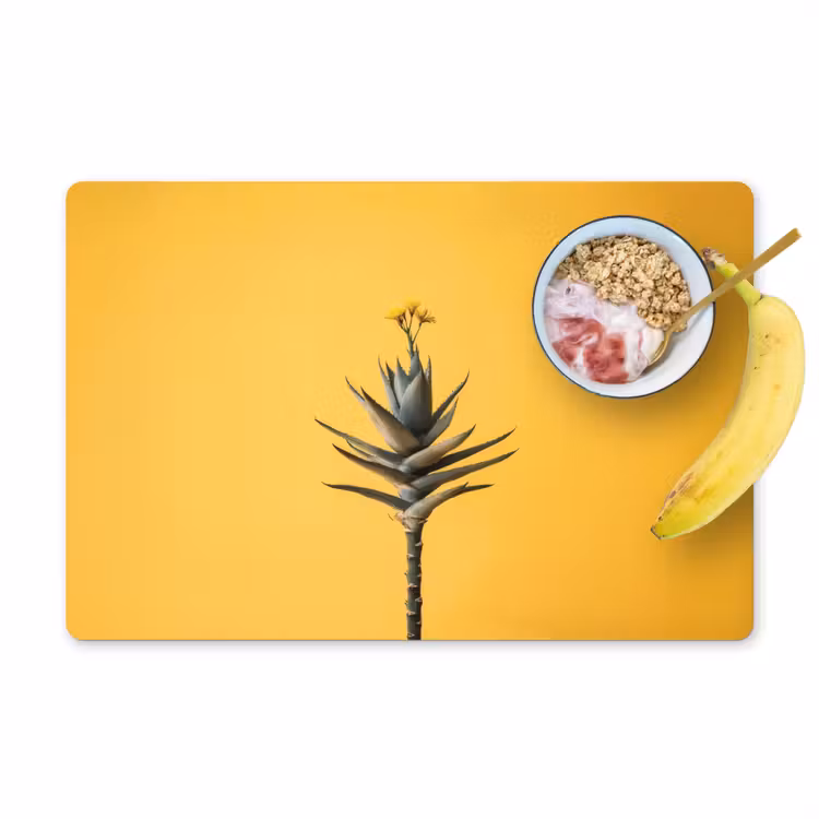 Tischset - Pflanze - Minimalistisch - Blume - Gelb — 1