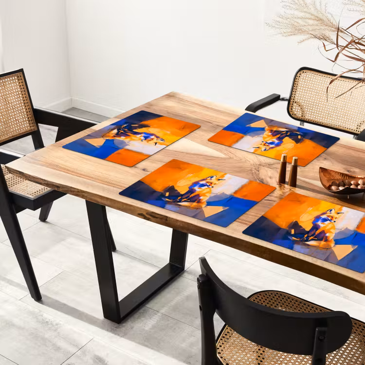 Tischset - Fuchs - Orange - Formen - Abstrakt — 4