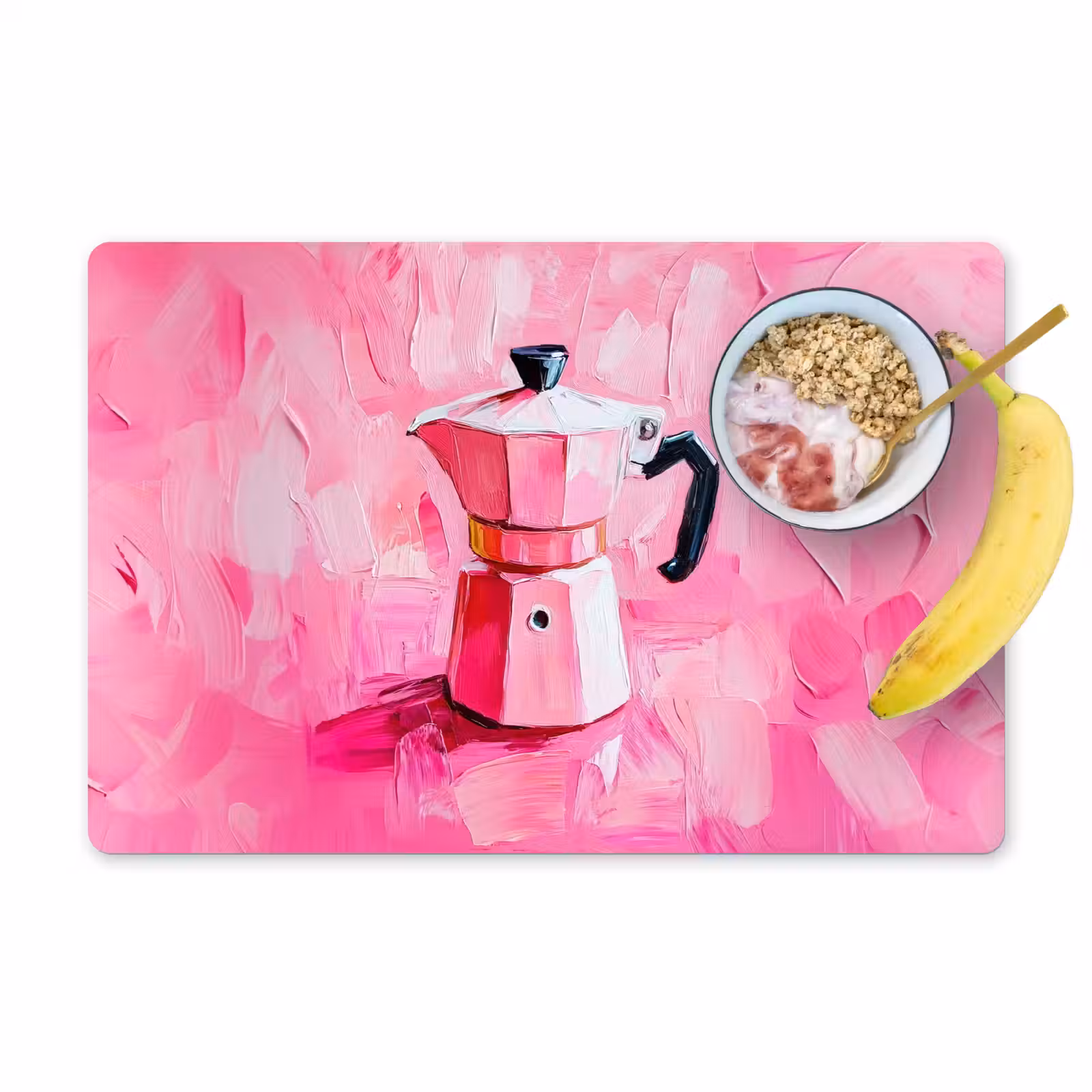 Tischset - Rosa - Farbe - Kaffee — 1