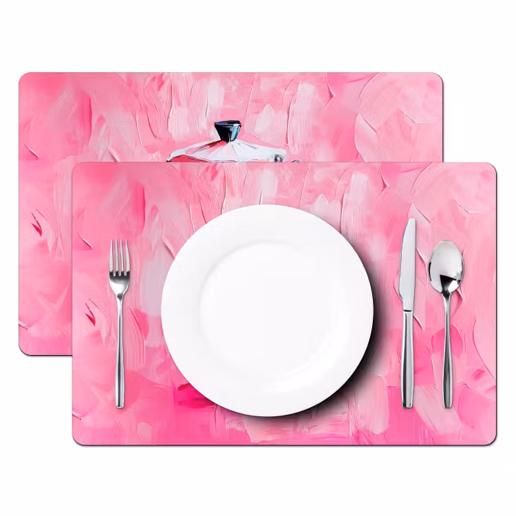 Tischset - Rosa - Farbe - Kaffee — 2