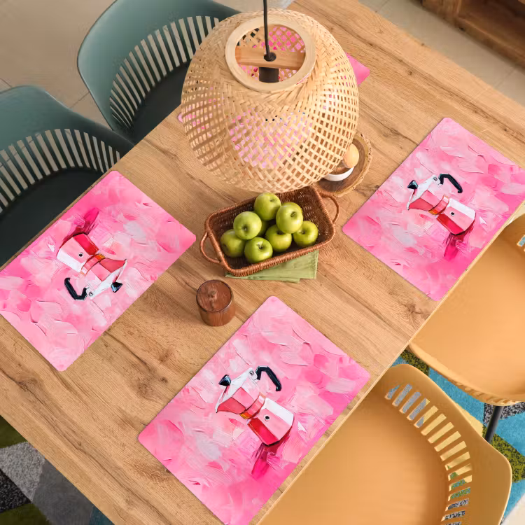 Tischset - Rosa - Farbe - Kaffee — 3