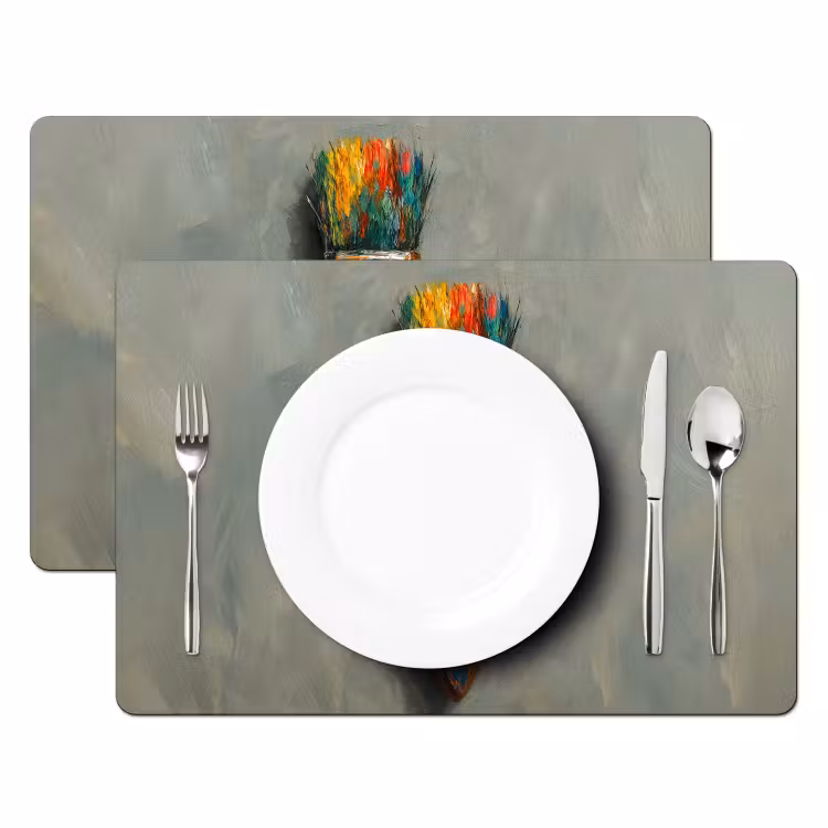 Tischset - Farbe - Pinsel - Malerei — 2