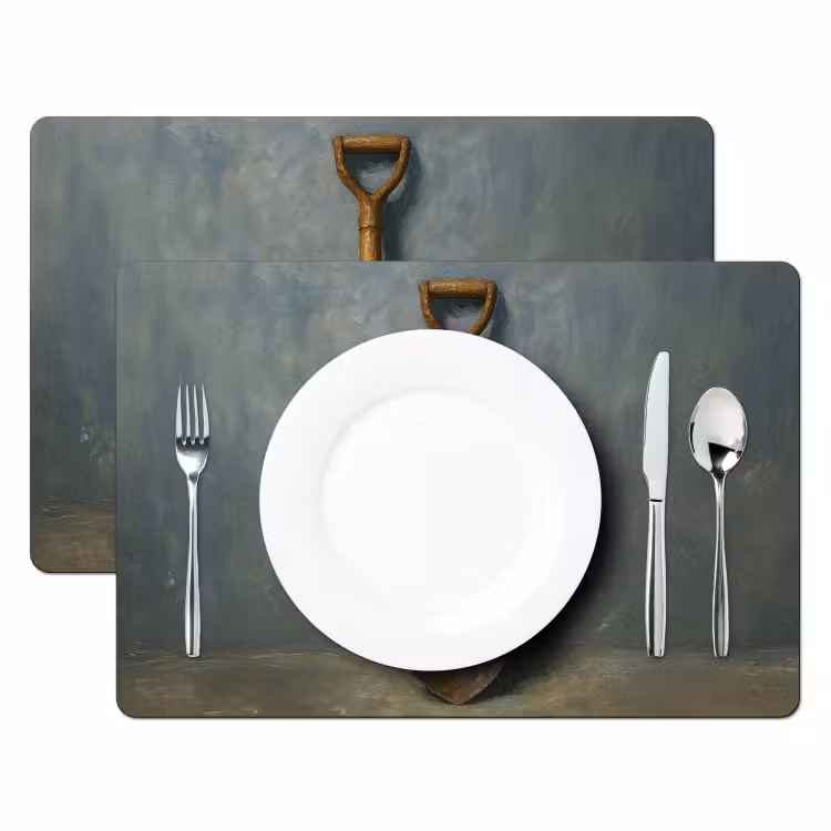 Tischset - Schaufel - Werkzeuge - Malerei — 2