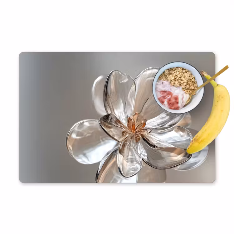 Tischset - Blume - Gläser - Transluzent — 1