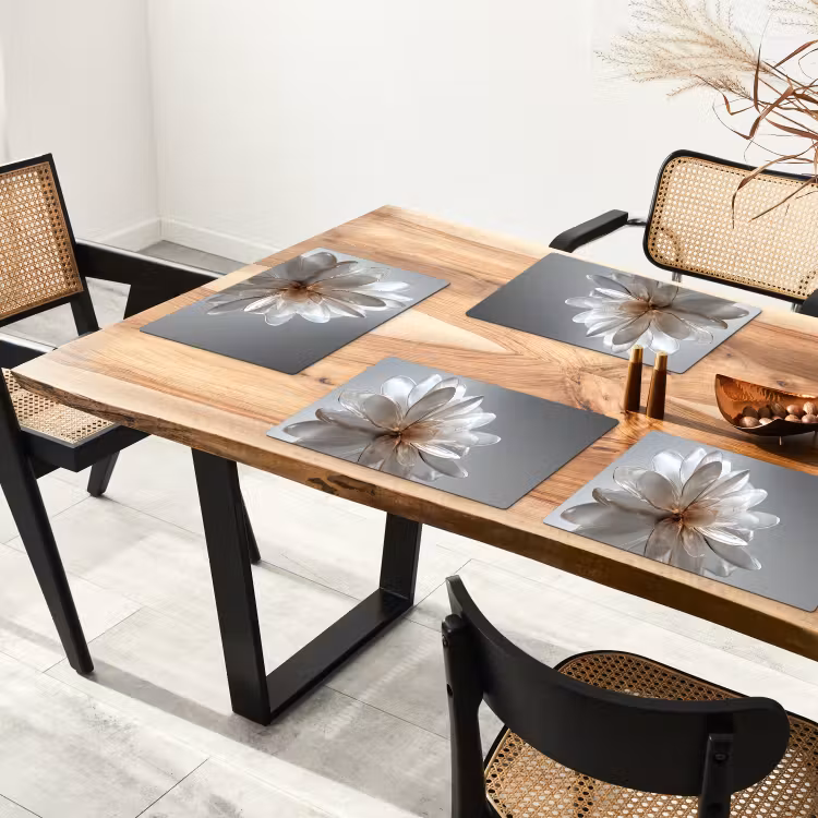 Tischset - Blume - Weiß - Neutral — 4