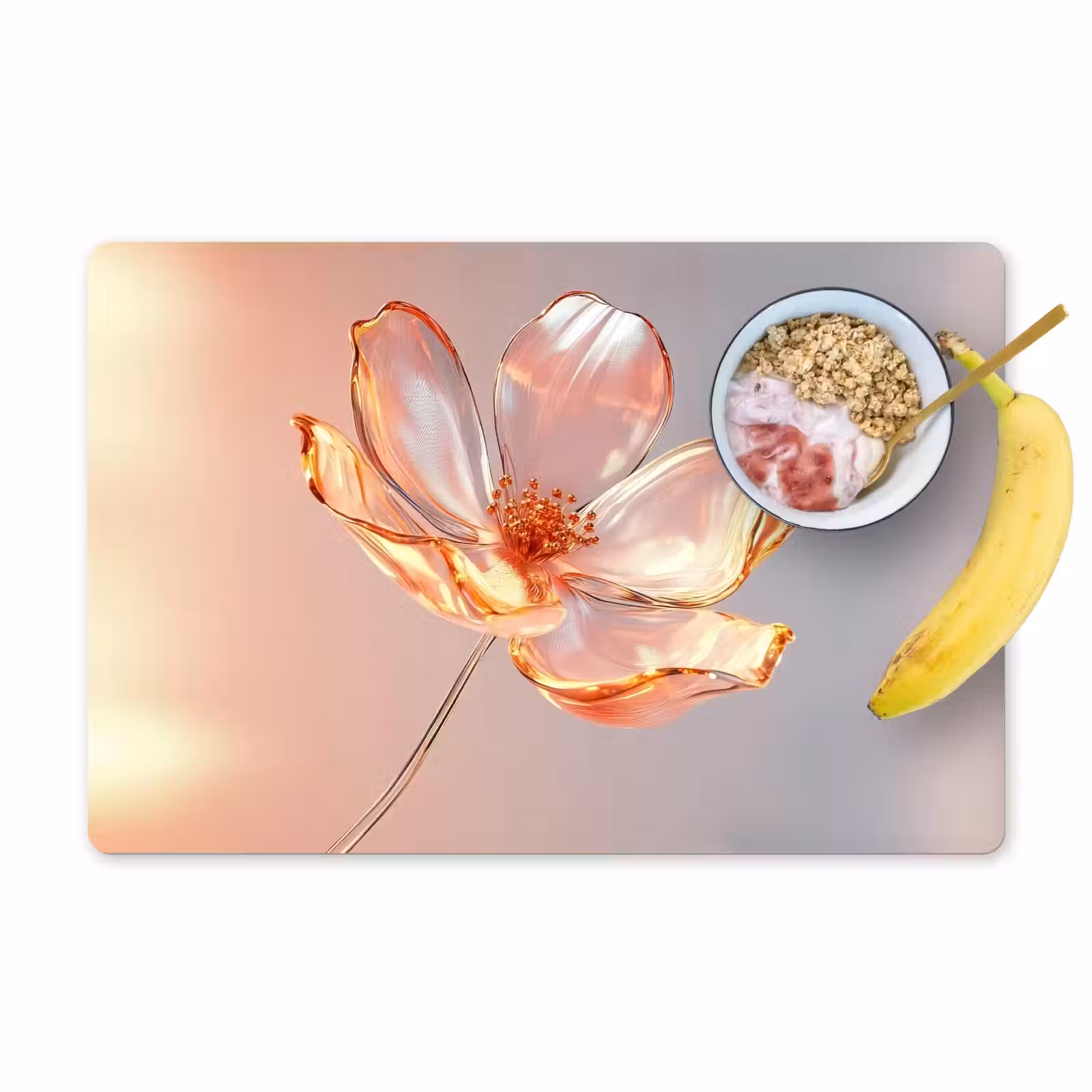 Tischset - Gläser - Blume - Rosa — 1