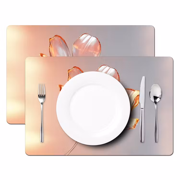Tischset - Gläser - Blume - Rosa — 2