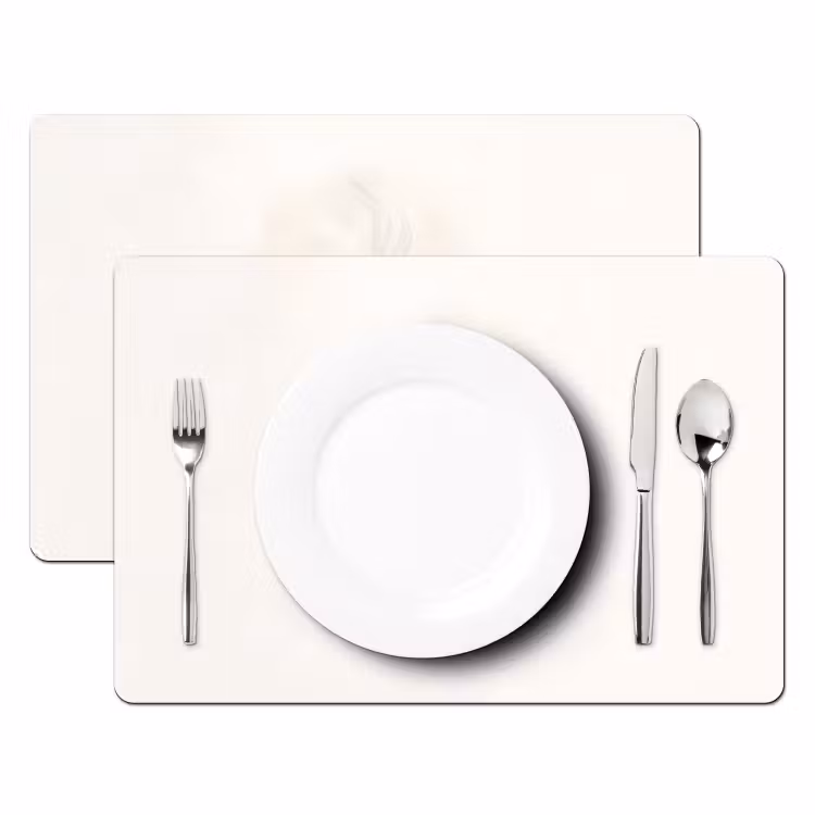 Tischset - Teetasse - Blätter - Blau - 6 Stück — 2