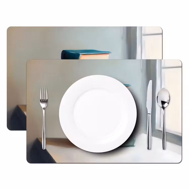 Tischset - Stapel - Bücher - Grün - Tageslicht - 6 Stück — 2