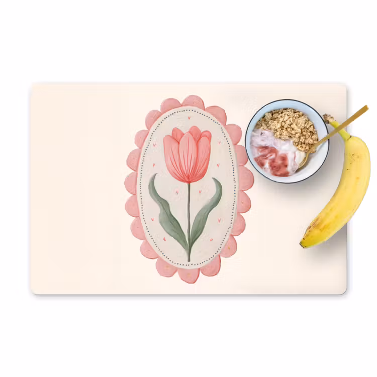 Tischset - Tulpe - Rahmen - Oval - Illustration - 6 Stück — 1