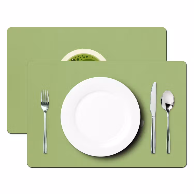 Tischset - Minimalistisch - Becher - Matcha -Grün - 6 Stück — 2