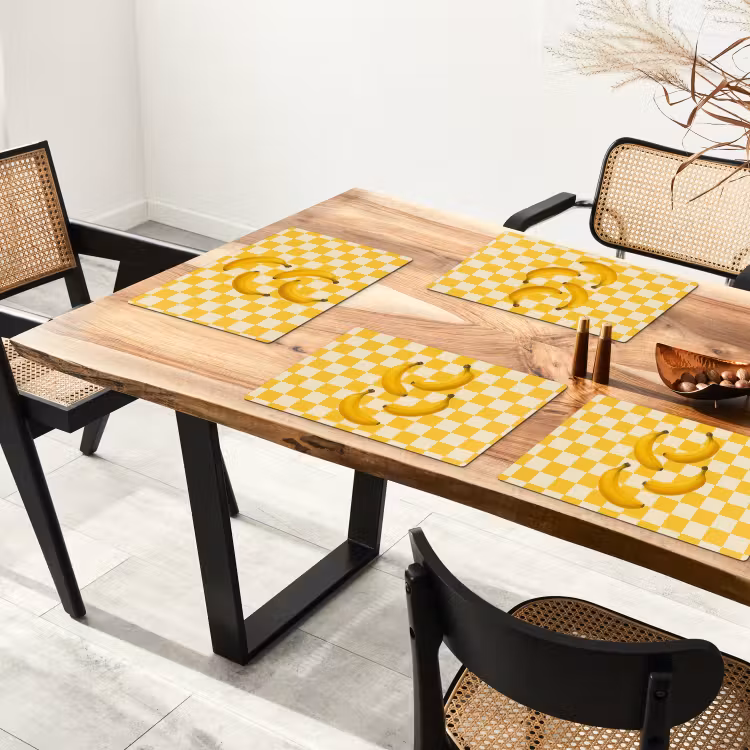 Tischset - Bananen - Gelb - Gesperrt - 6 Stück — 4