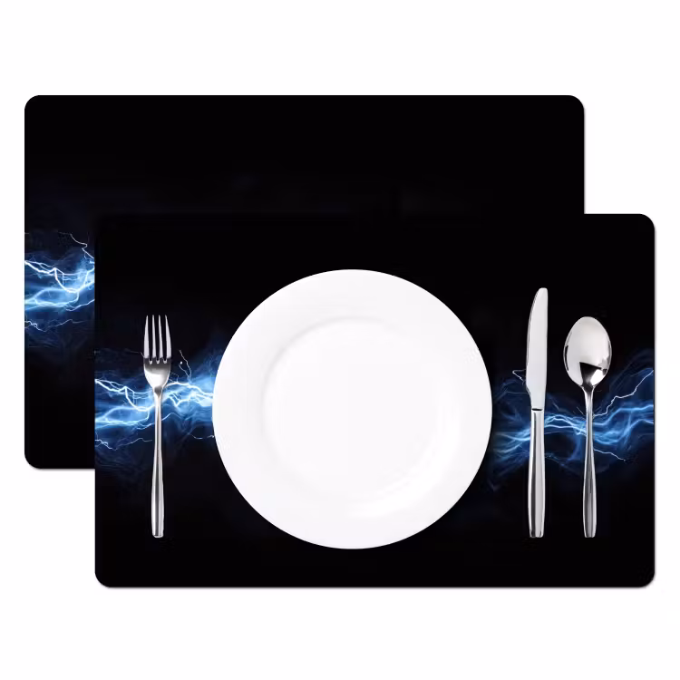 Tischset - Blitzschlag - Blau - Energie - 6 Stück — 2