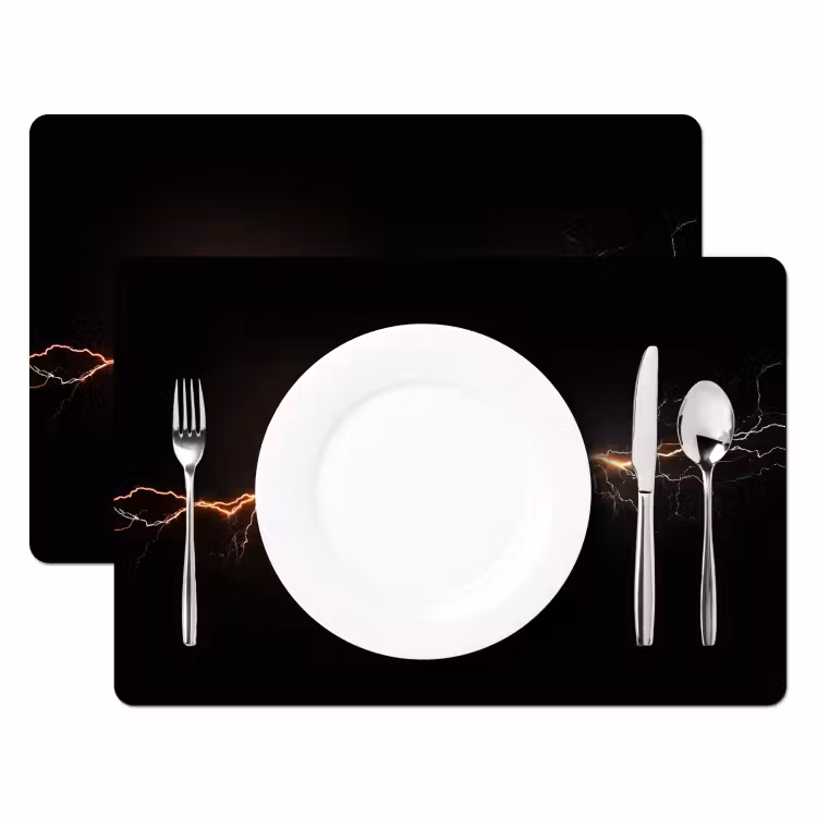 Tischset - Orange - Blitzlicht - Licht - 6 Stück — 2