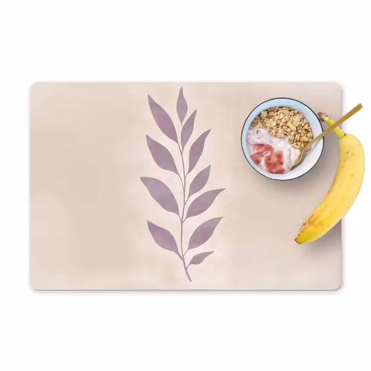 Tischset - Zweig - Blätter - Minimalistisch - Beige — 1