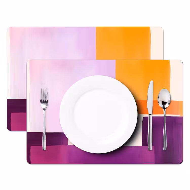 Tischset - Flugzeuge - Abstrakt - Rechteckig - Orange — 2