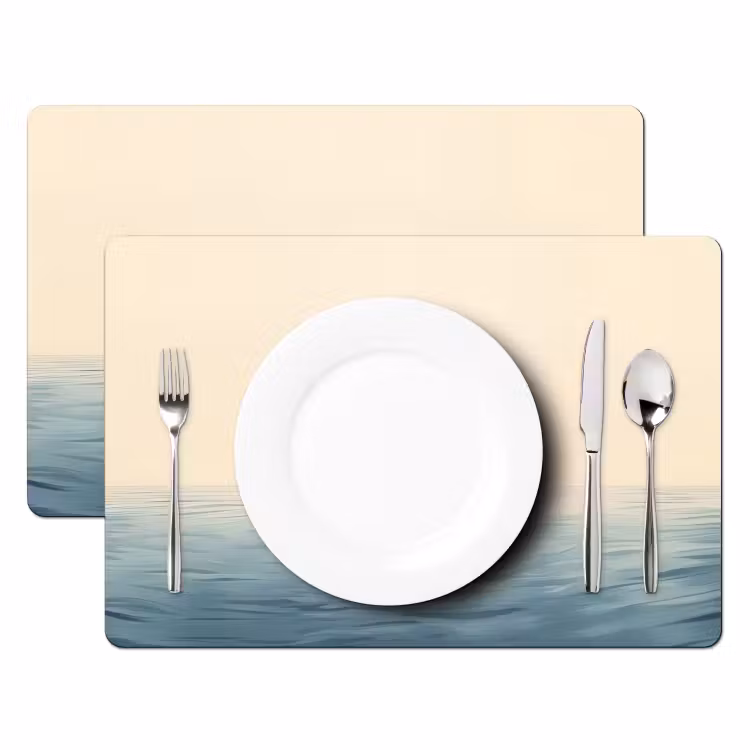 Tischset - Sonne - Orange - Meer - 6 Stück — 2