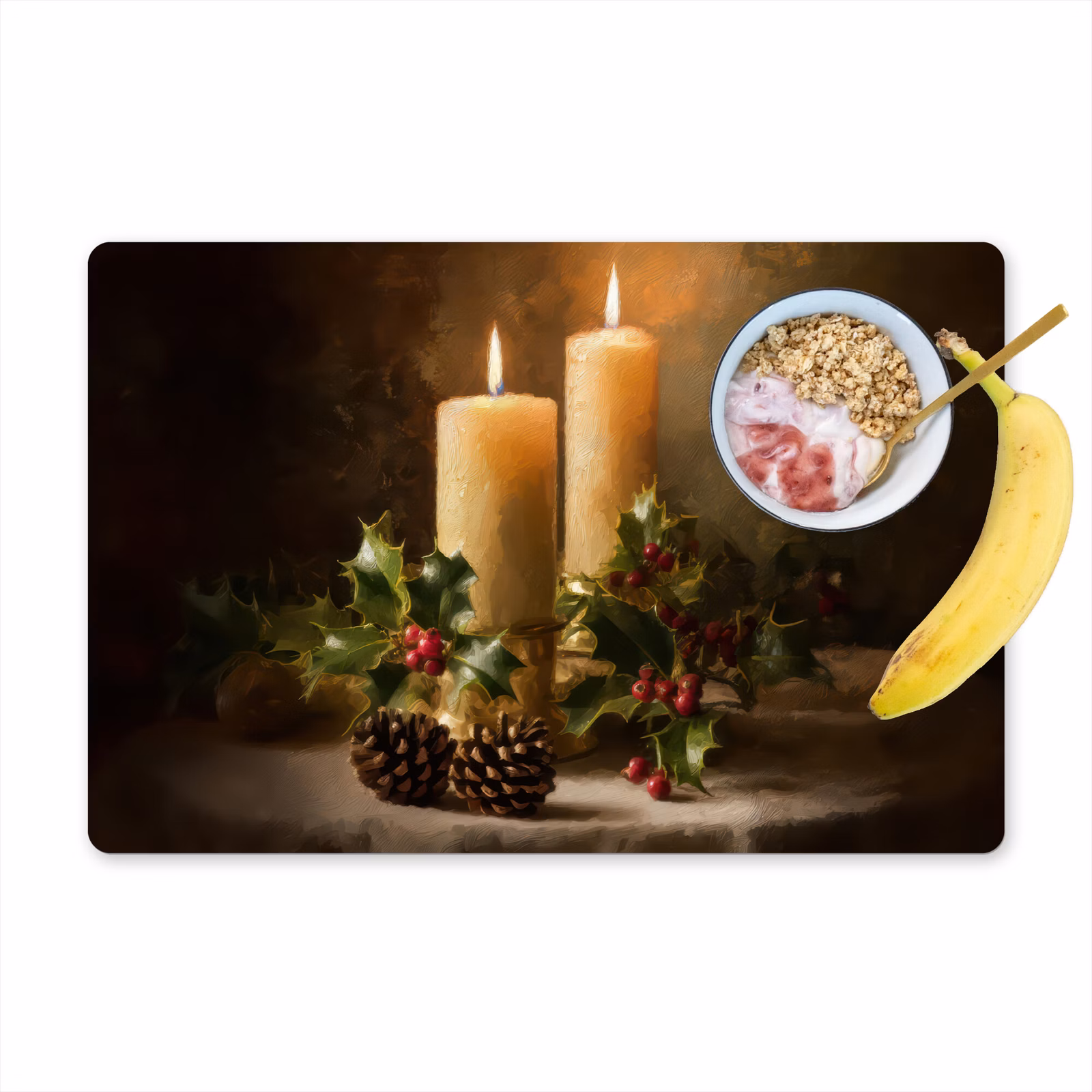 Tischset - Kerzenlicht - Weihnachten - Mehrfarbig — 1