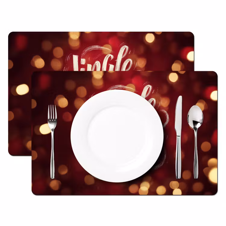Tischset - Jingle - Bells - Weihnachten - Rot — 2
