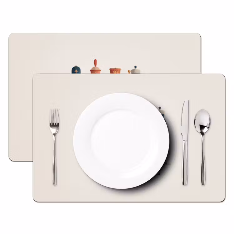 Tischset - 6 Stück - Nussknacker - Minimalistisch - Weihnachten - Beige - 6 Stück — 2