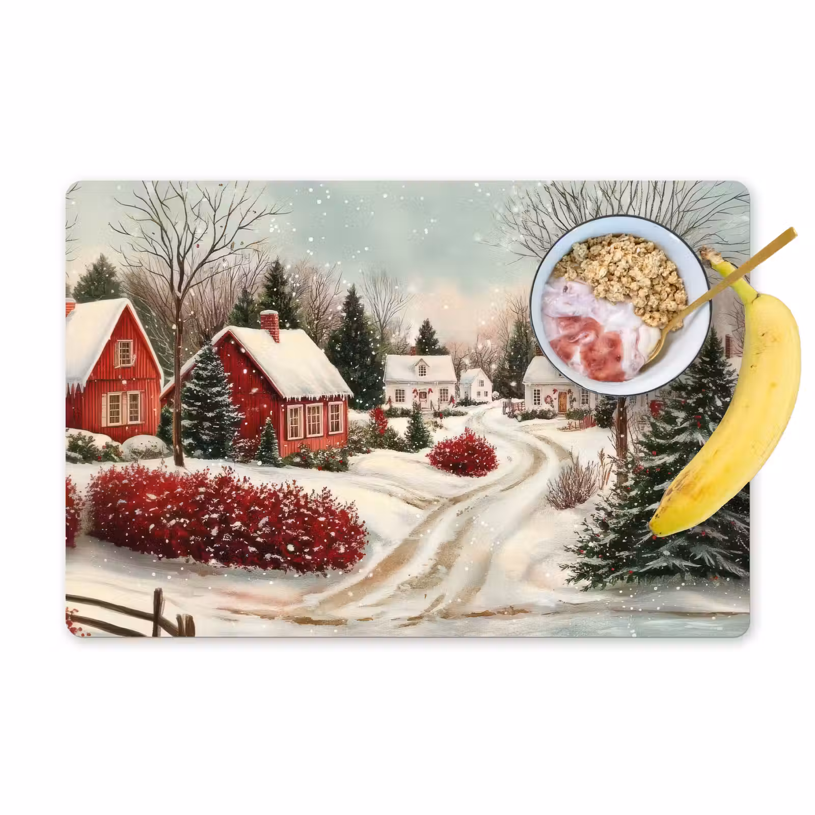 Tischset - Weihnachtsstimmung - Ländlich - Rot — 1