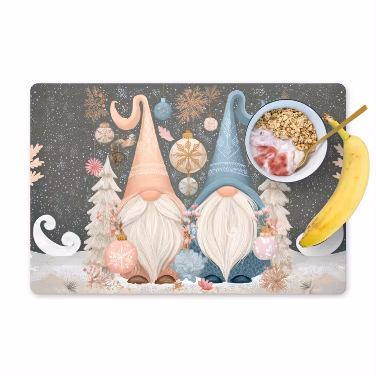 Tischset - Weihnachten - Wichtel - Pastell — 1
