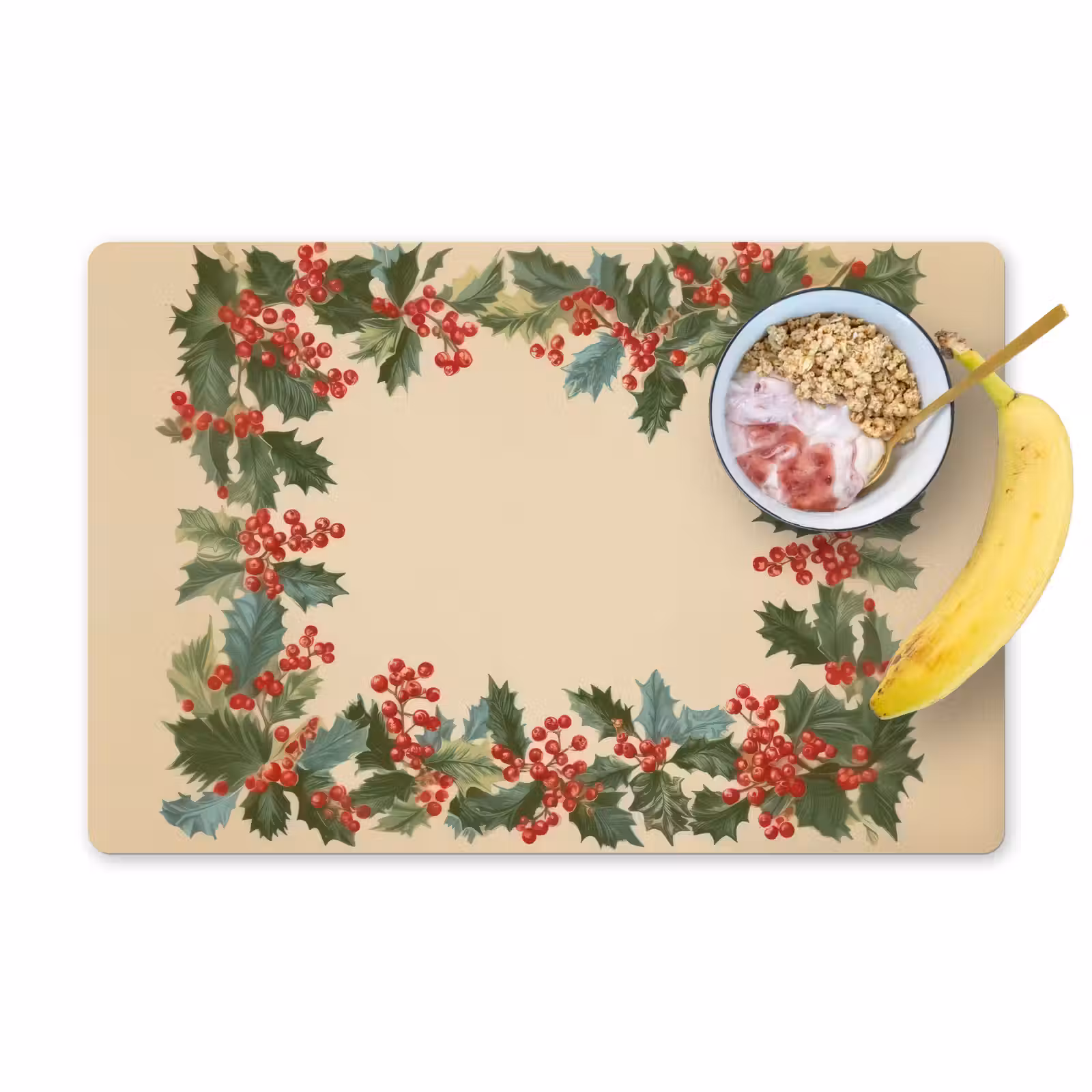 Tischset - Hulstrand - Beeren - Beige — 1