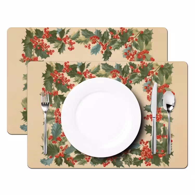 Tischset - Hulstrand - Beeren - Beige — 2