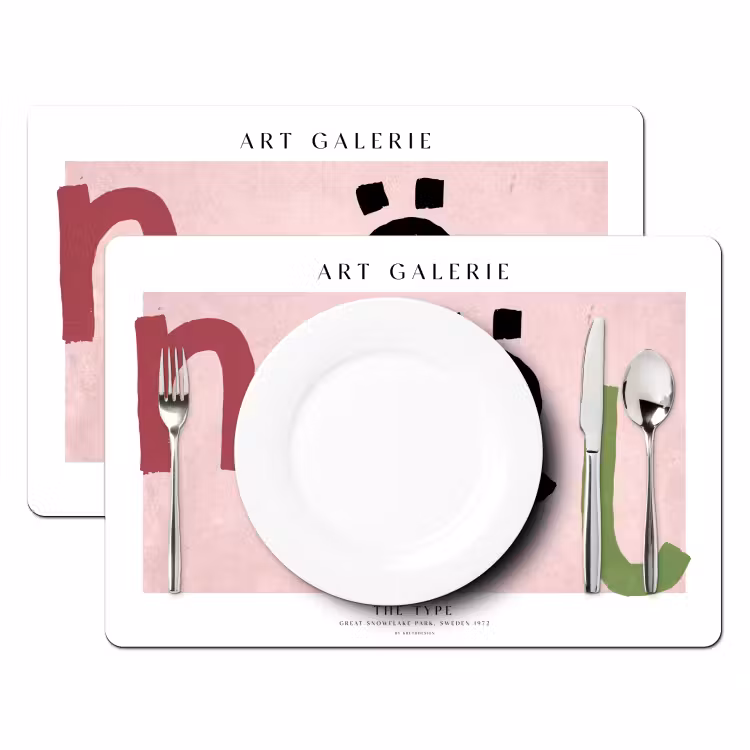 Tischset - Weihnachten - Pastell - Noel - Rosa — 1